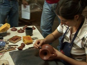 Cristina au polissage