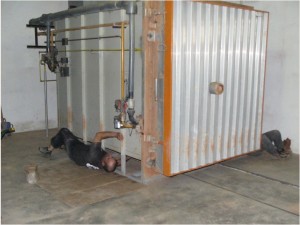 fermeture du four à gaz