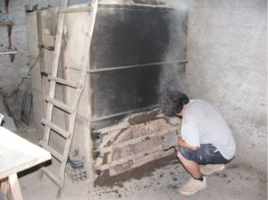 fermeture du four à bois